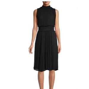 Nanette Lepore Black Accordion Smock Dress Size 6P NWT